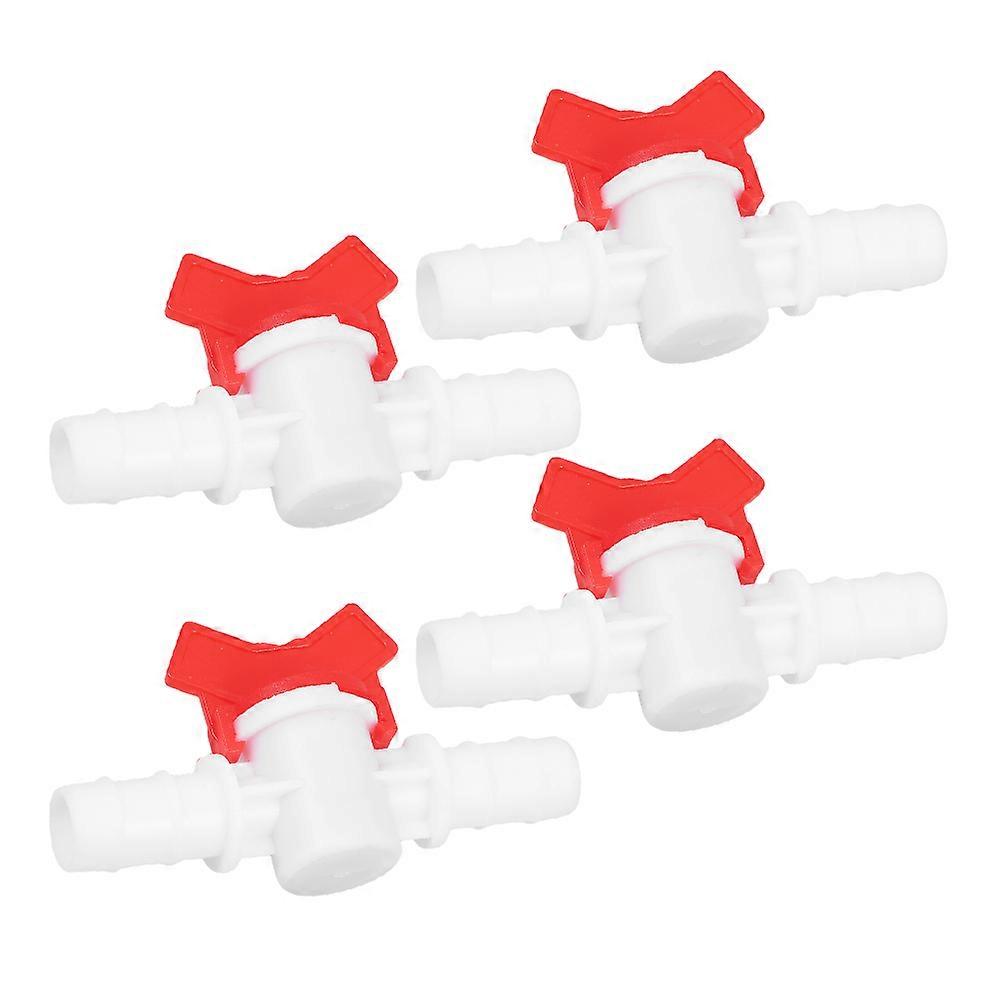 4pcs Quick Shut Off Ball Valve for Garden Hose, Plastic Connector for Irrigation Systems, Easy Installation, Reliable Flow Control for Aquariums and