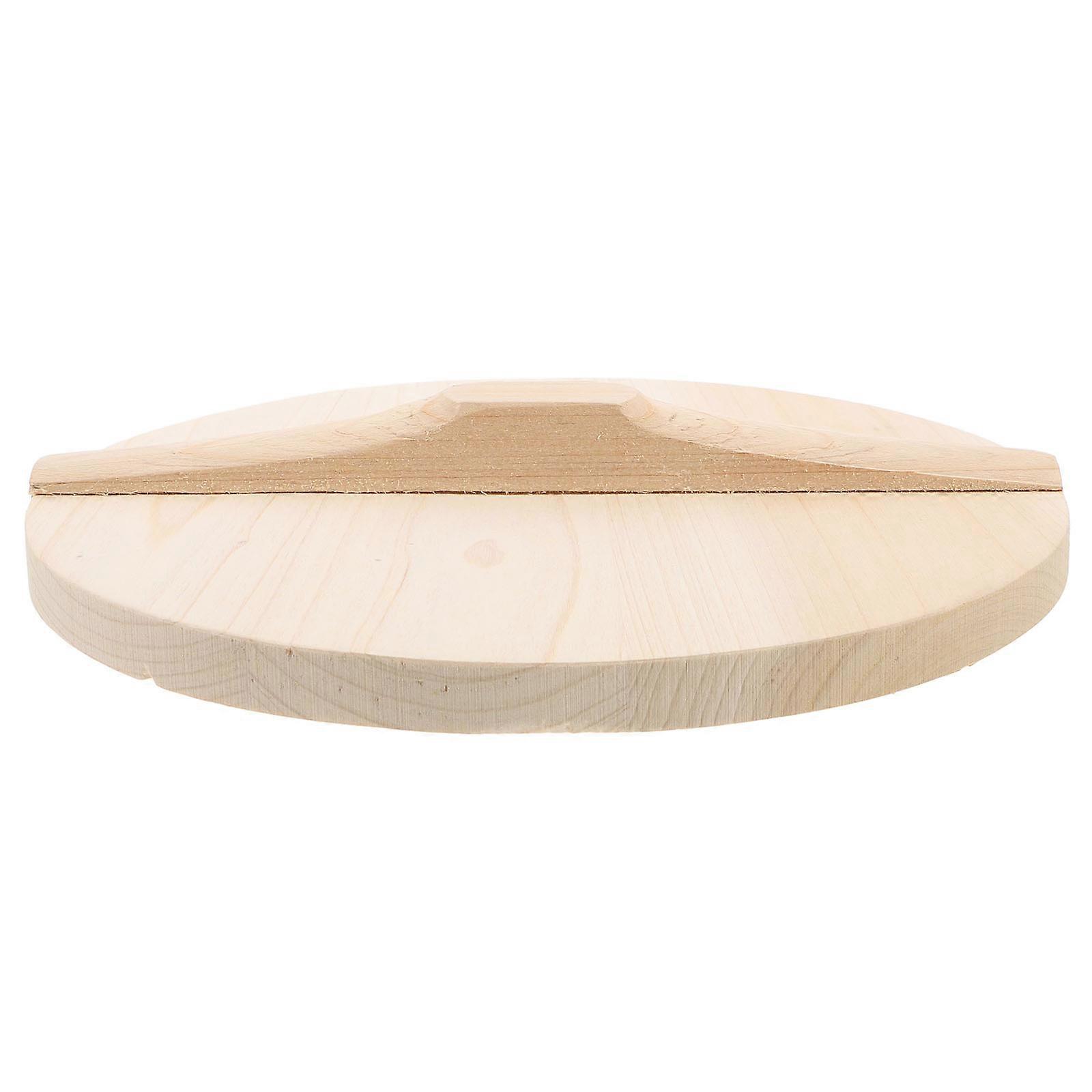 Wood Wok Lid Round Shape Precision Design For Home Cooks Steam Retention 24.00X24.00X3.50CM 1Pack