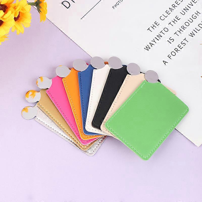 ミニステンレス製メイクアップポケットミラー コスメティック BK BK