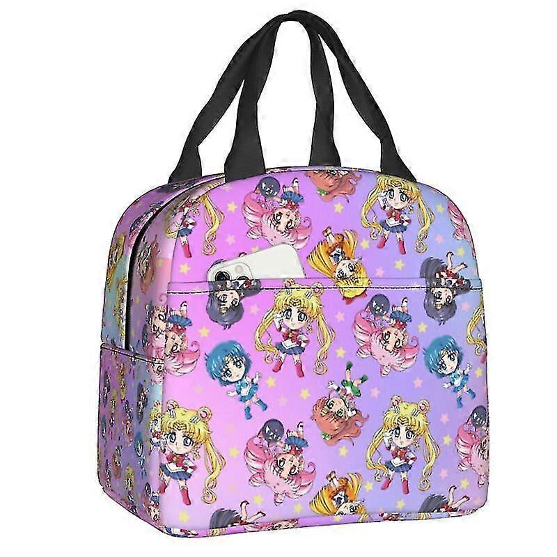 Sailor Moon Crystal Team Lunch Bag - Insulated Food Container for School, Work & Picnics