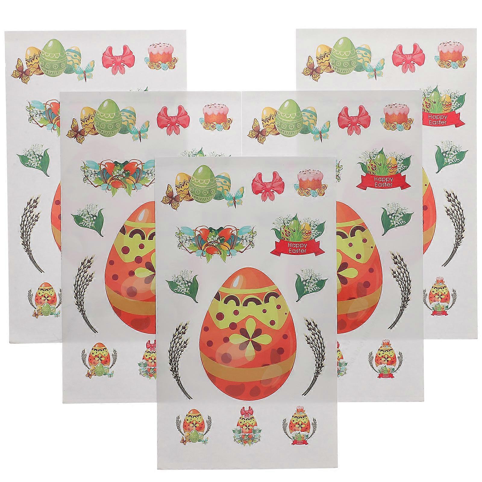20 Sheets Spring Window Decorations For Children With Cute Easter Theme Shapes Like