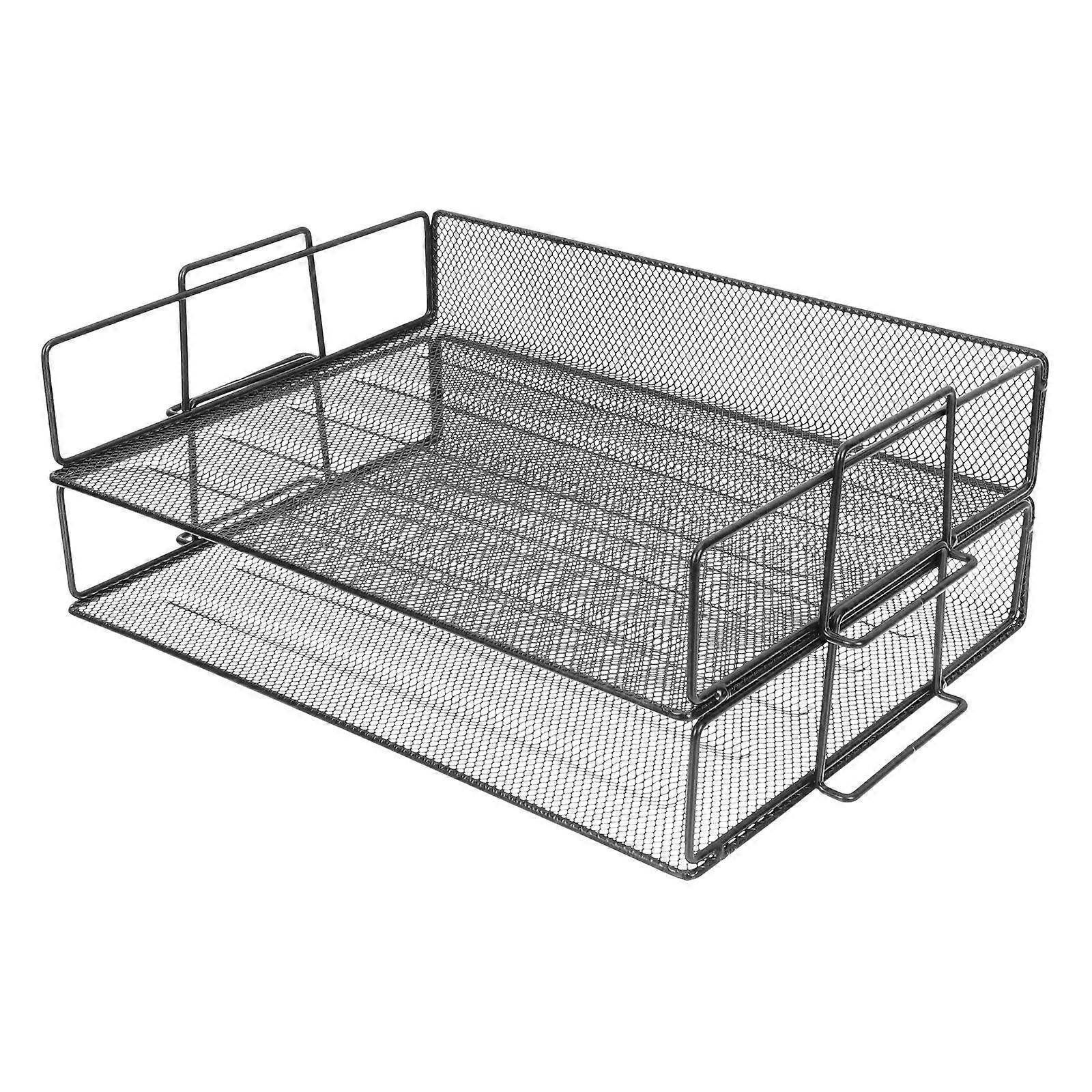 Documents File Organizer for Office Books with Storage Rack and Metal File Shelf
