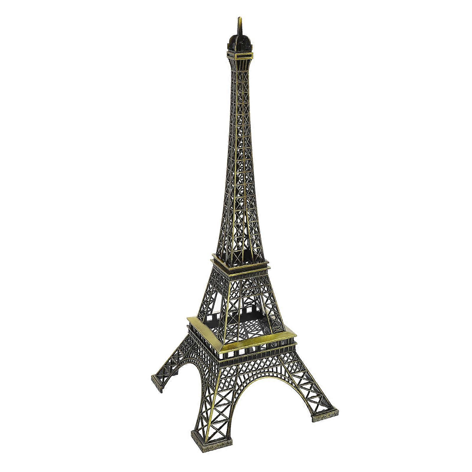 Elegant Dark Brown Zinc Alloy Eiffel Tower Model for Versatile Home Decor and Parties 10.5 inches