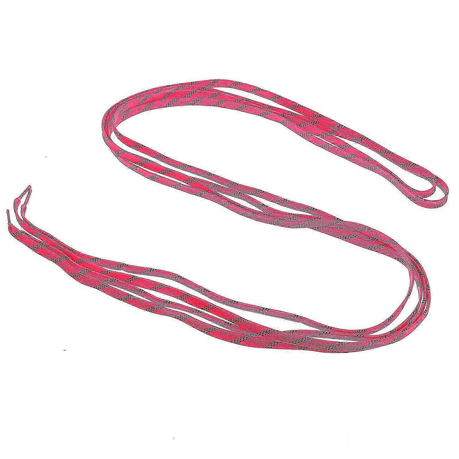 1 Pair Polyester Shoelaces Ice Shoes Wax Laces Roller Skates Wax Shoelaces (pink)-FCY