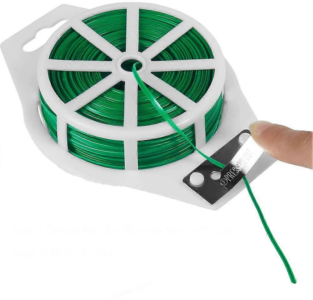 Garden Twistee Tie 50m Twist Tie Wire With Dispenser And Cutter, For Tomato, Vines, Shrubs, Flowers, Garden Wire