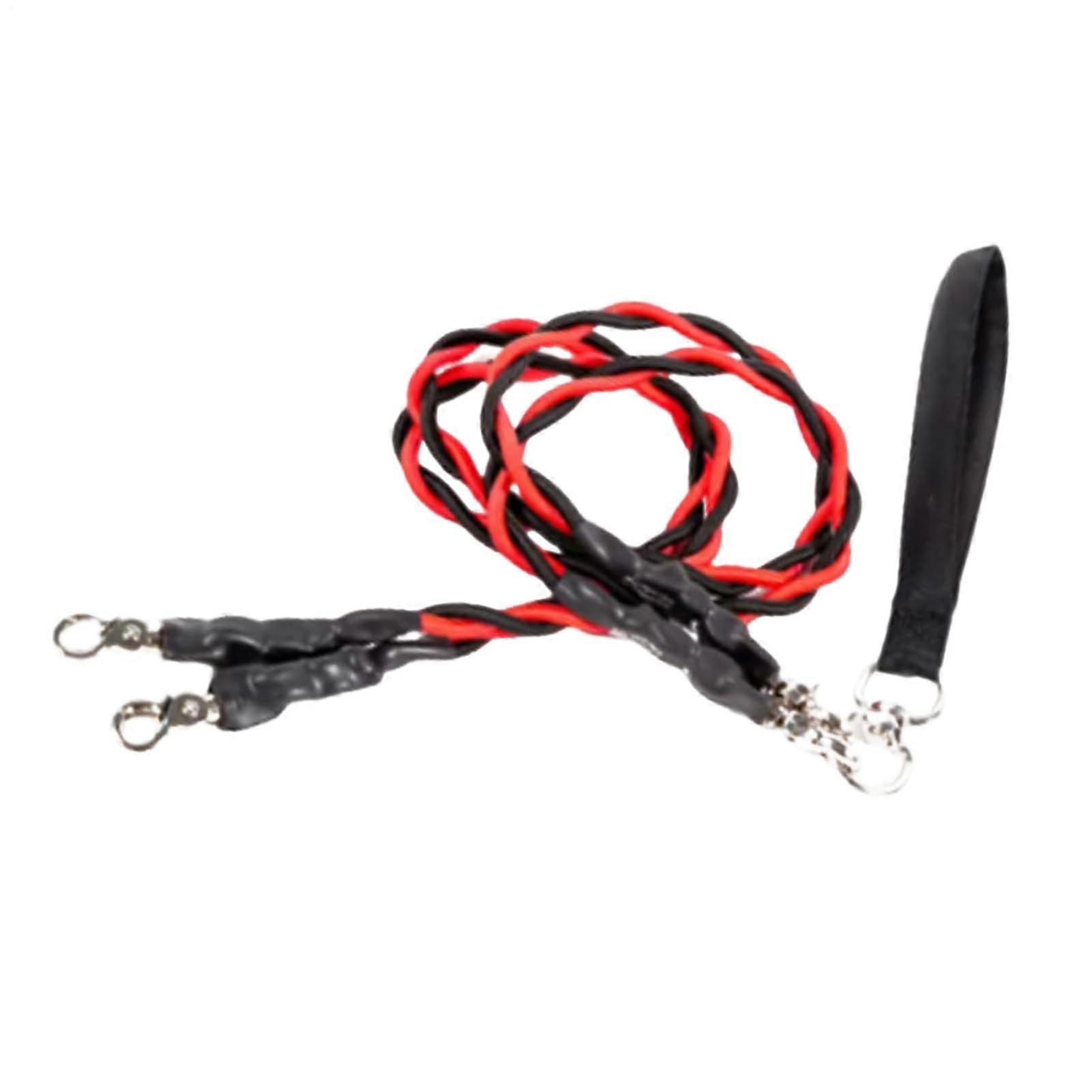 Dog Leash | Double Dog Leash for Walking and Training | Durable Outdoor Dog Accessory in Red with High Tensile Strength