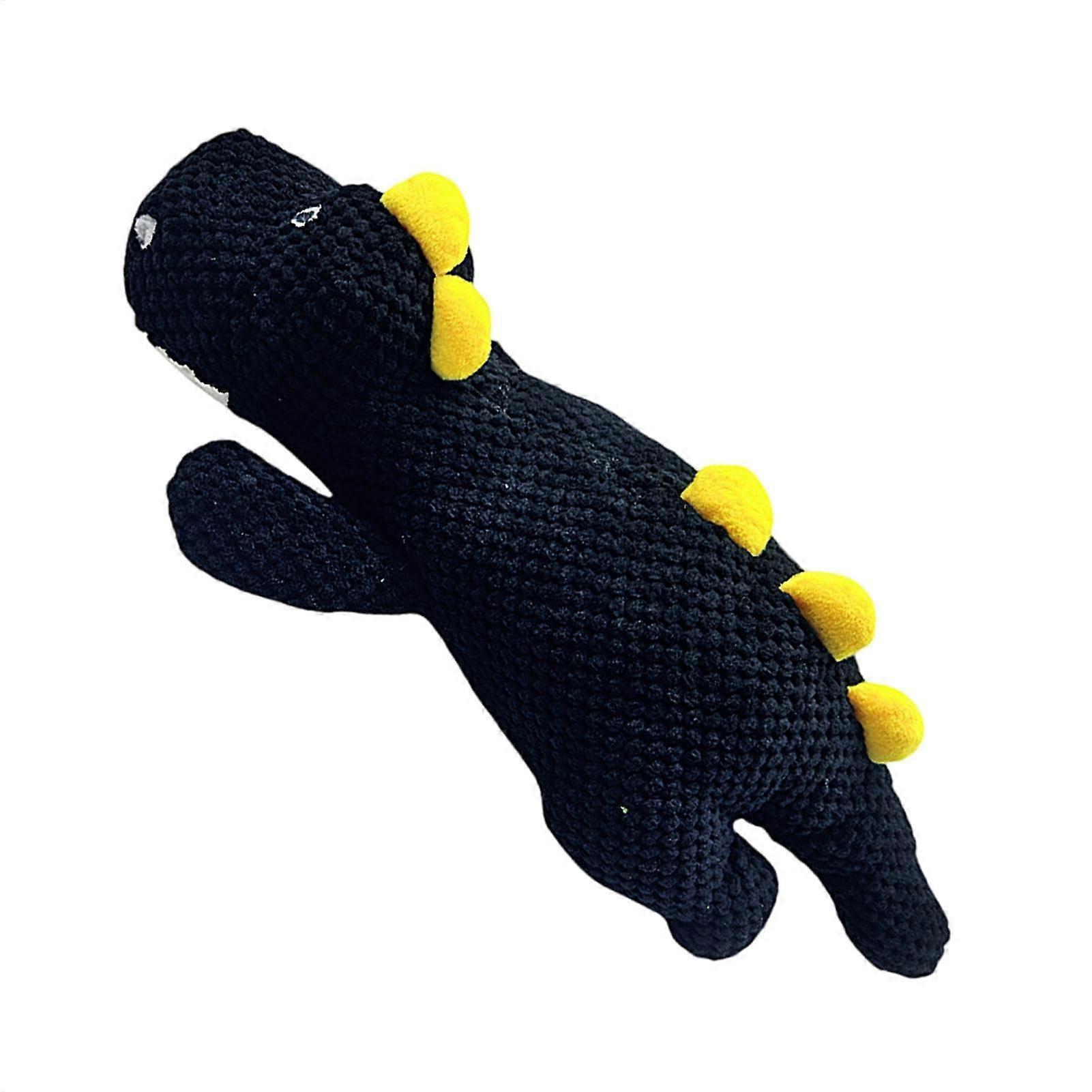 Squeaky Dog Chew Toys Squeaky Toys for Dogs Dinosaur Shape Design Black and Blue Puppy Toy