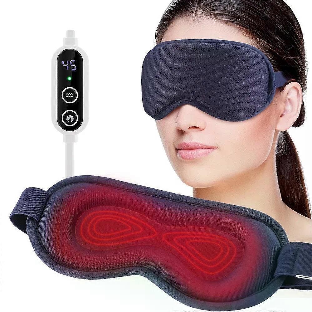 Eletric Heated Eye Massage Instrument Hot Compress 3D Steam Eye Mask Sleep Aid Vibrator Shade Blindfold Material Visual Therapy