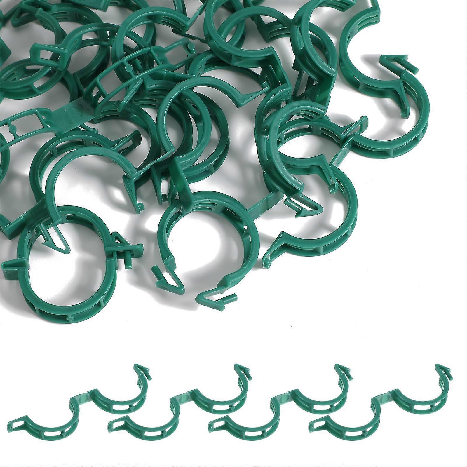 100Pcs Green Plant Clips for Climbing Plants, Reusable Garden Support Clips