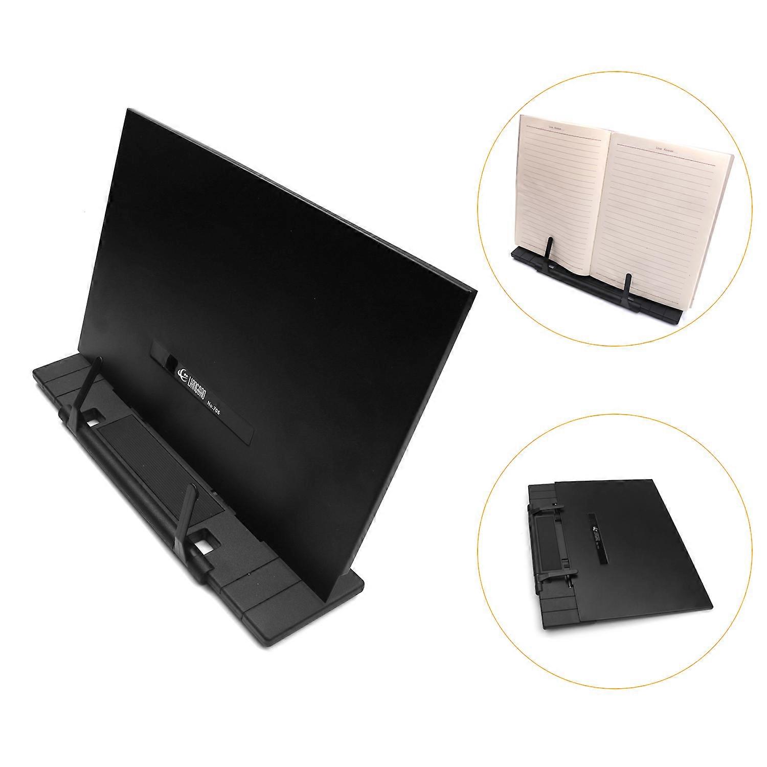 Foldable Metal Desktop Music Stand Black 28.5x23.2cm Adjustable Angle