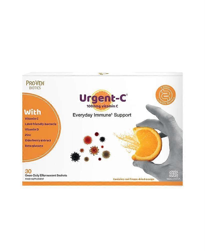Proven Urgent C 1000mg Vitamin C 30 Sachets - 4 Pack