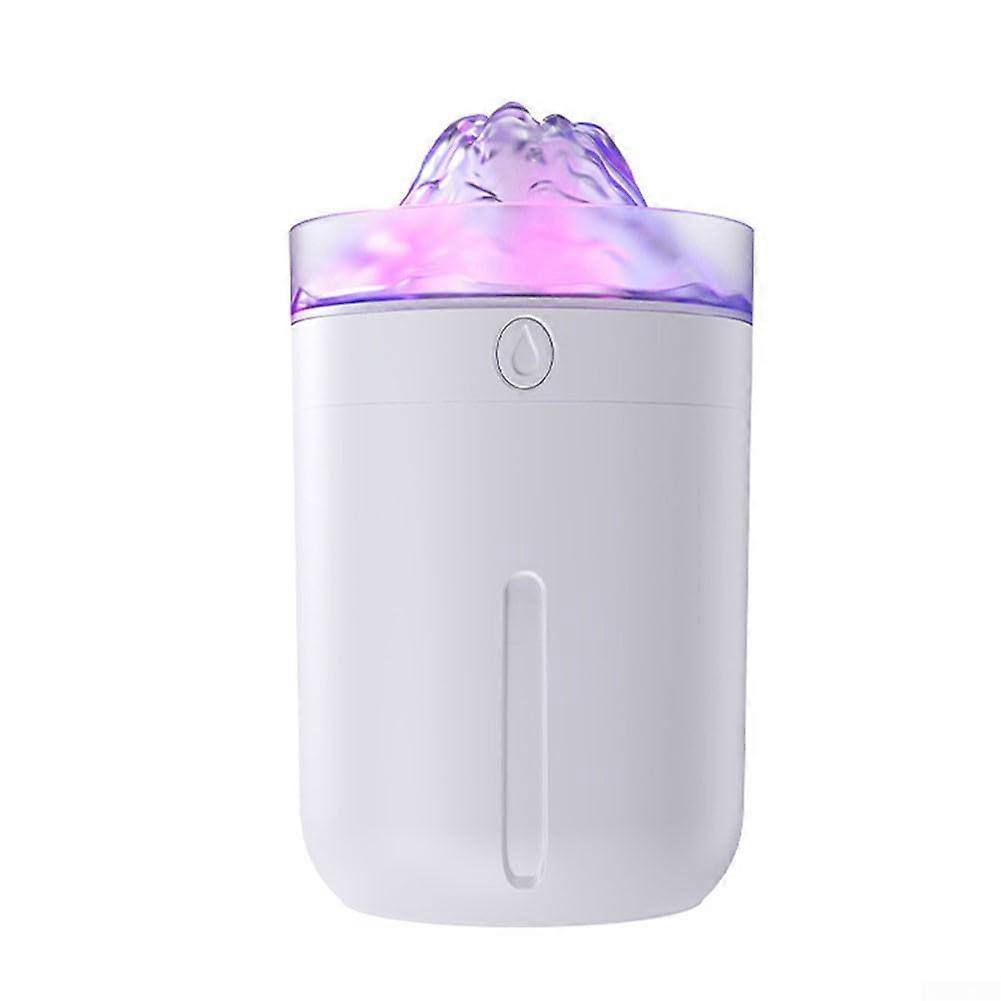 330ML USB Desktop Humidifier with LED Night Light Cool Mist Air Moisturizer for Home Office Car Bedroom(White snow mountain) Ref: 7827