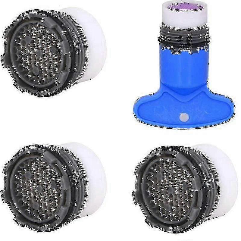 Faucet Aerator M18,5,3 Pcs External Thread Kitchen Faucet Insert, Water Saving For Faucet With 1 Faucet Wrench Starlight Edition 0822