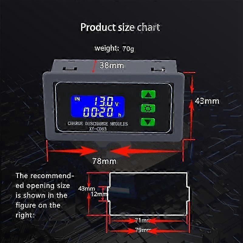 XY-CD63 CD63 30A Battery Charging Control Module Full Power Off Protection Undervoltage Power Protector