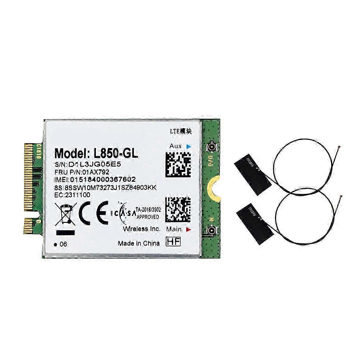 L850 WiFi Card+2XAntenna 01AX792 NGFF M.2 Module for T580 X280 L580 T480S T480 P52S