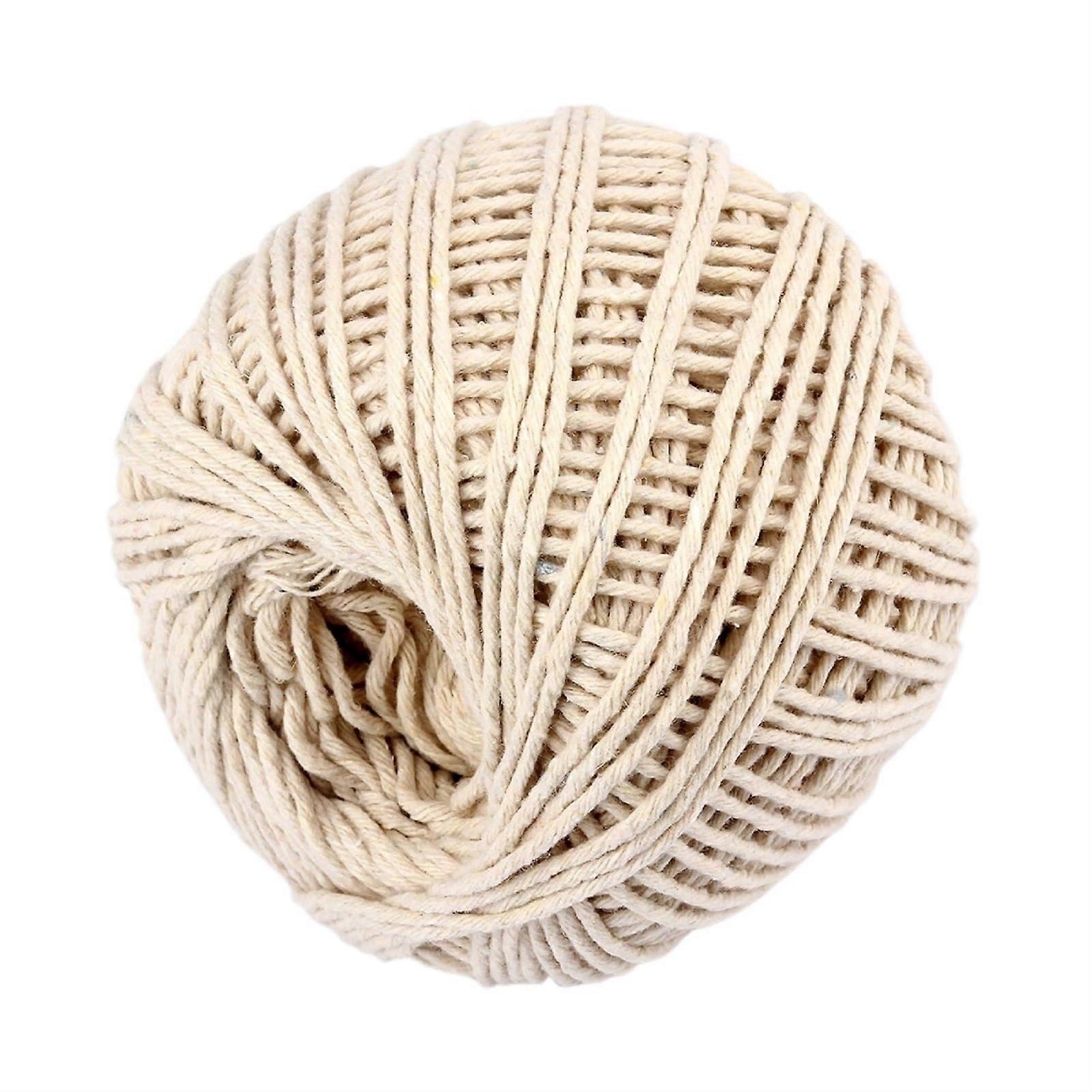 Twine String 1.5MM Double Color Cotton Baker Rope for DIY Gift Wrapping, Wedding Party Decor, Beige Color 07