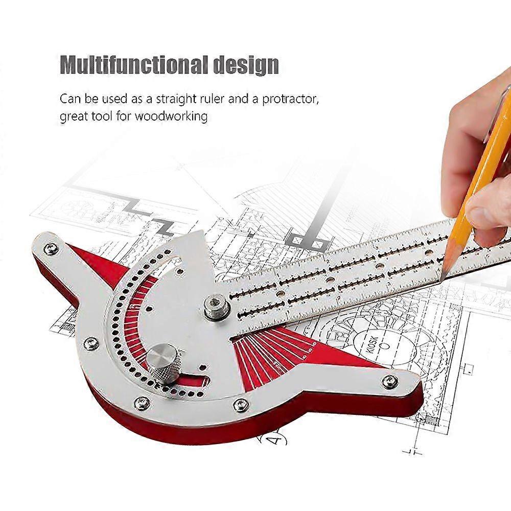 Multifunctional Measuring Ruler Carpenters Ruler Woodworking Positioning Tool Angle Adjusting Ruler Angle Ruler
