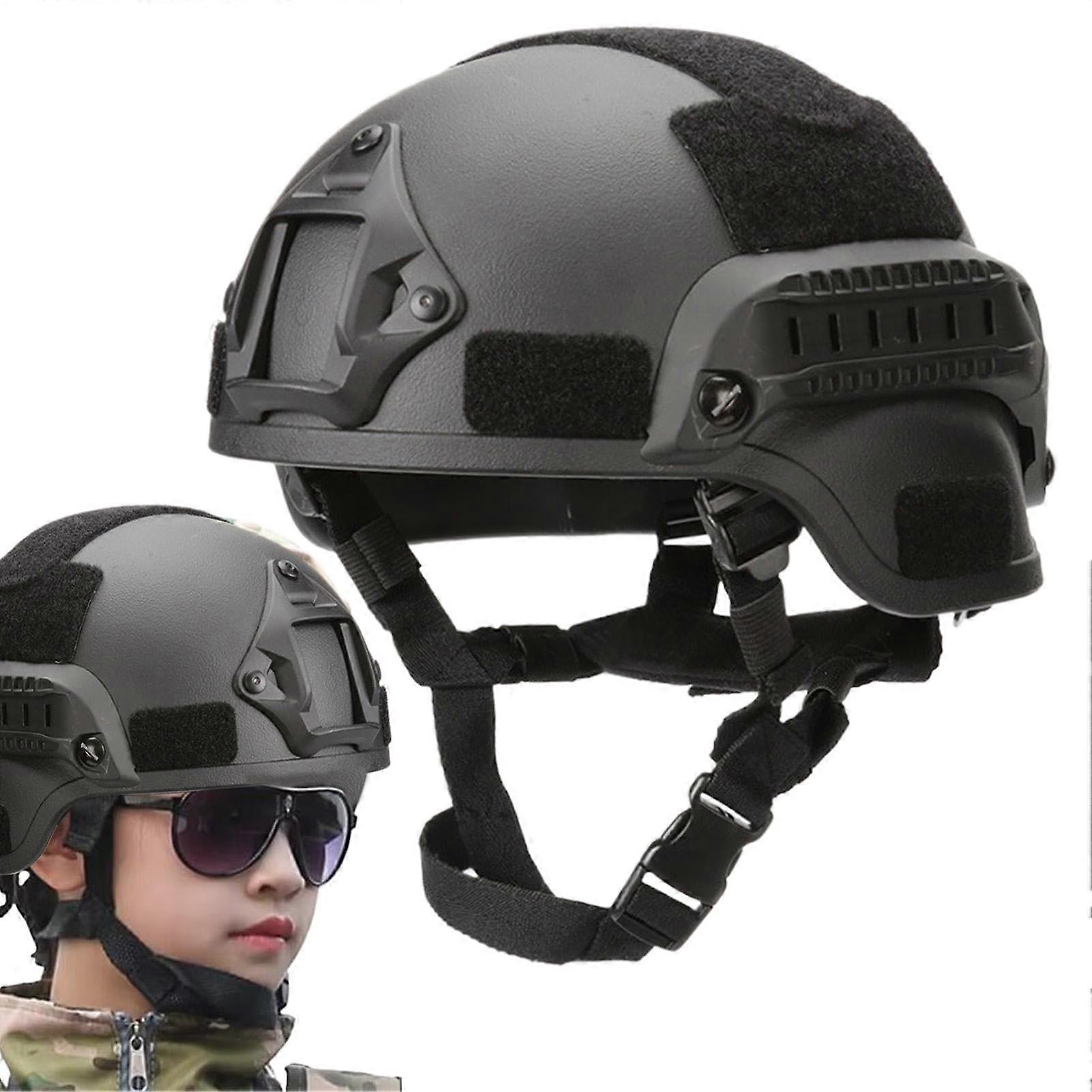 Protective Helmet Kids Lightweight Paintball Helmet For Outdoor Adventure Youth Size Adjustable ABS Shell