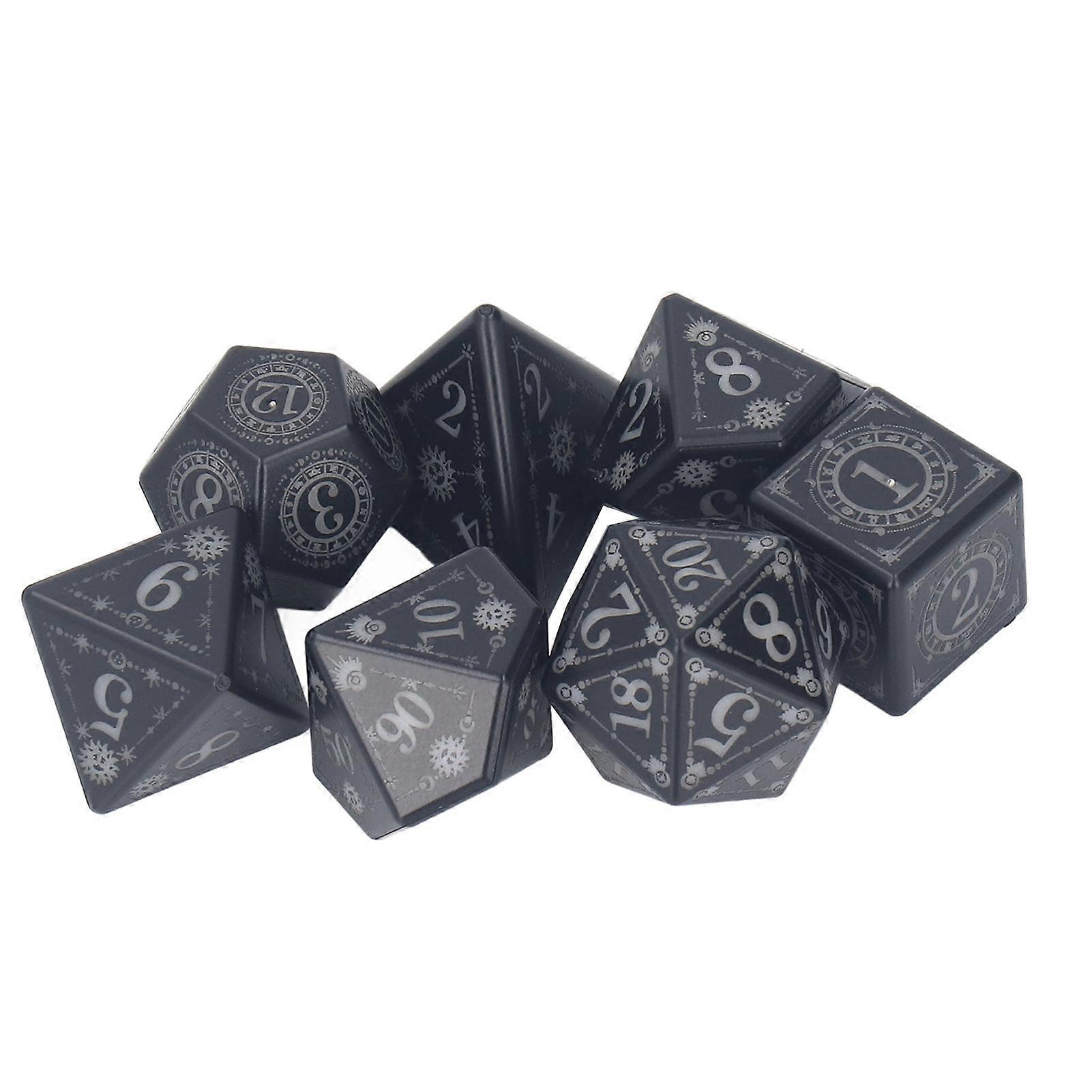 7PCS LED Light Up Dice Set with USB Charging Box, 10x7x3.6cm