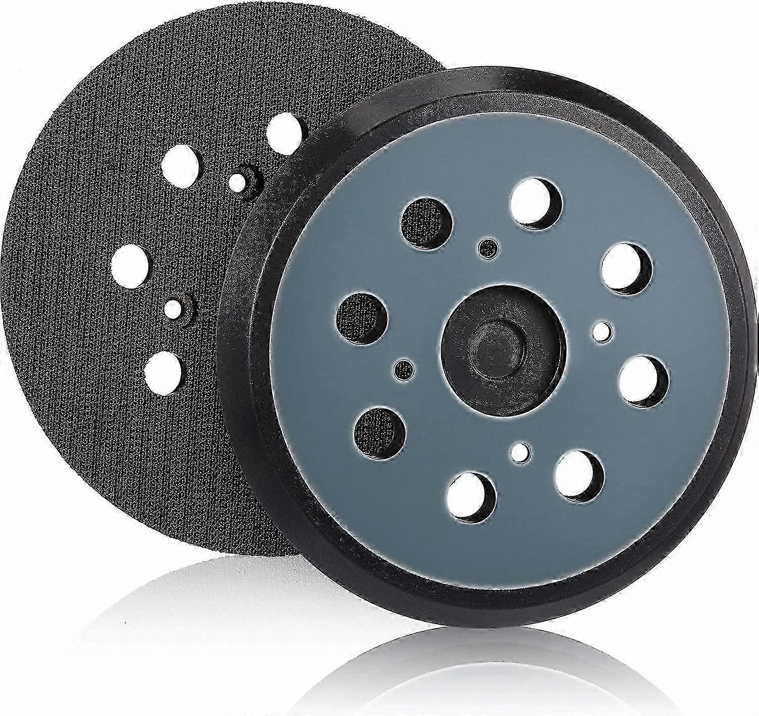2-Pack 125mm 8-Hole Sanding Pads for Orbital Sanders with Hook and Loop Attachment