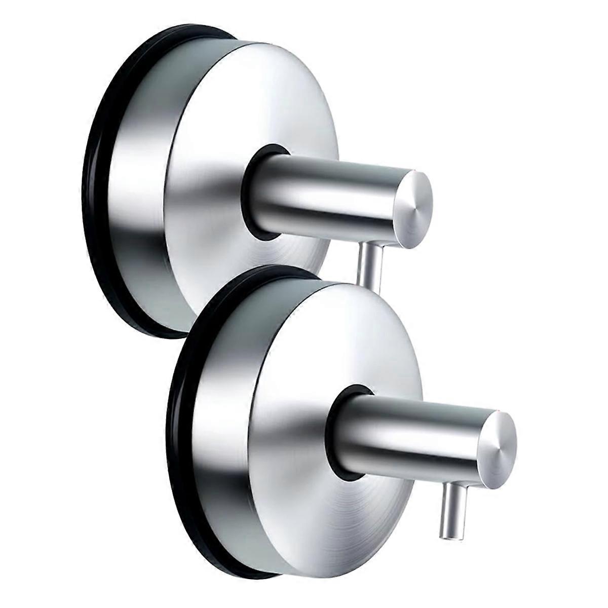 Suction Cup Hooks for Door Wreaths on Glass Suction Cup Hooks for Shower,No Drill Hook Hanging Towels Silver