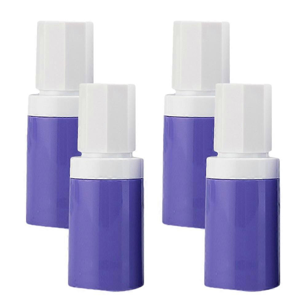 Purple Airless Pump Cosmetic Bottles for Travel Portable Makeup Dispenser Bottles 4 pcs