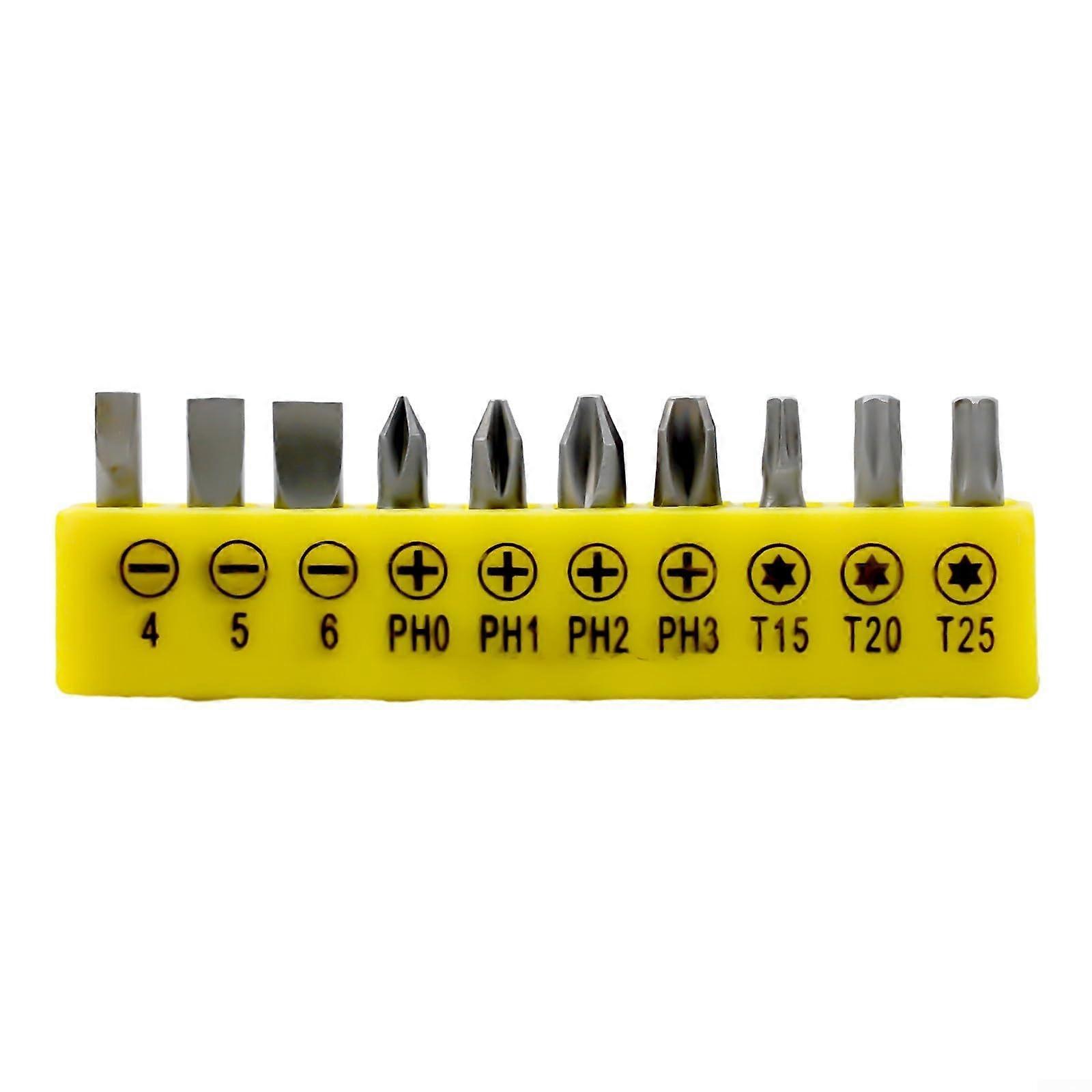 Screwdriver Bit Toolkit 10Piece For LShaped Tool Compatibility 10Bit Set