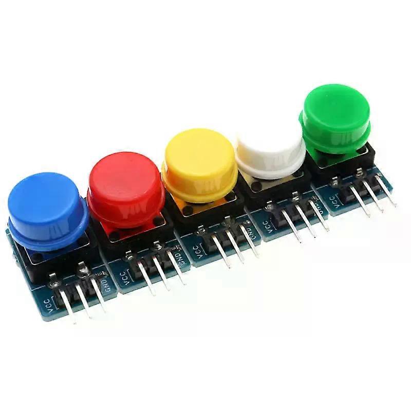 5pcs 12X12MM Big Key Module Big Button Module Light Touch Switch Module With Hat High Level Output For Arduino Or Raspberry PI 3