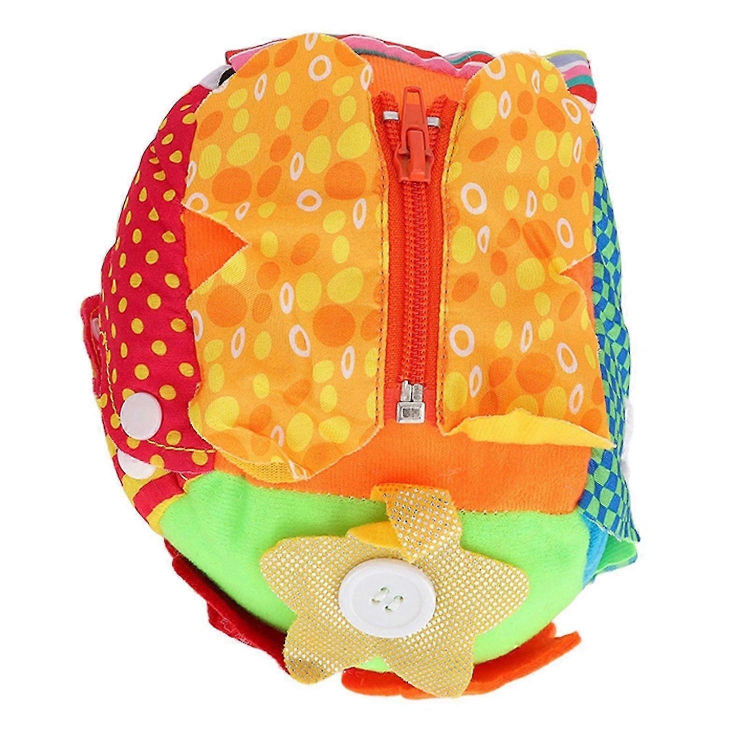 2025 Latest Model Sensory Toy Colorful Soft Zipper Button Design Pillow Keep H...