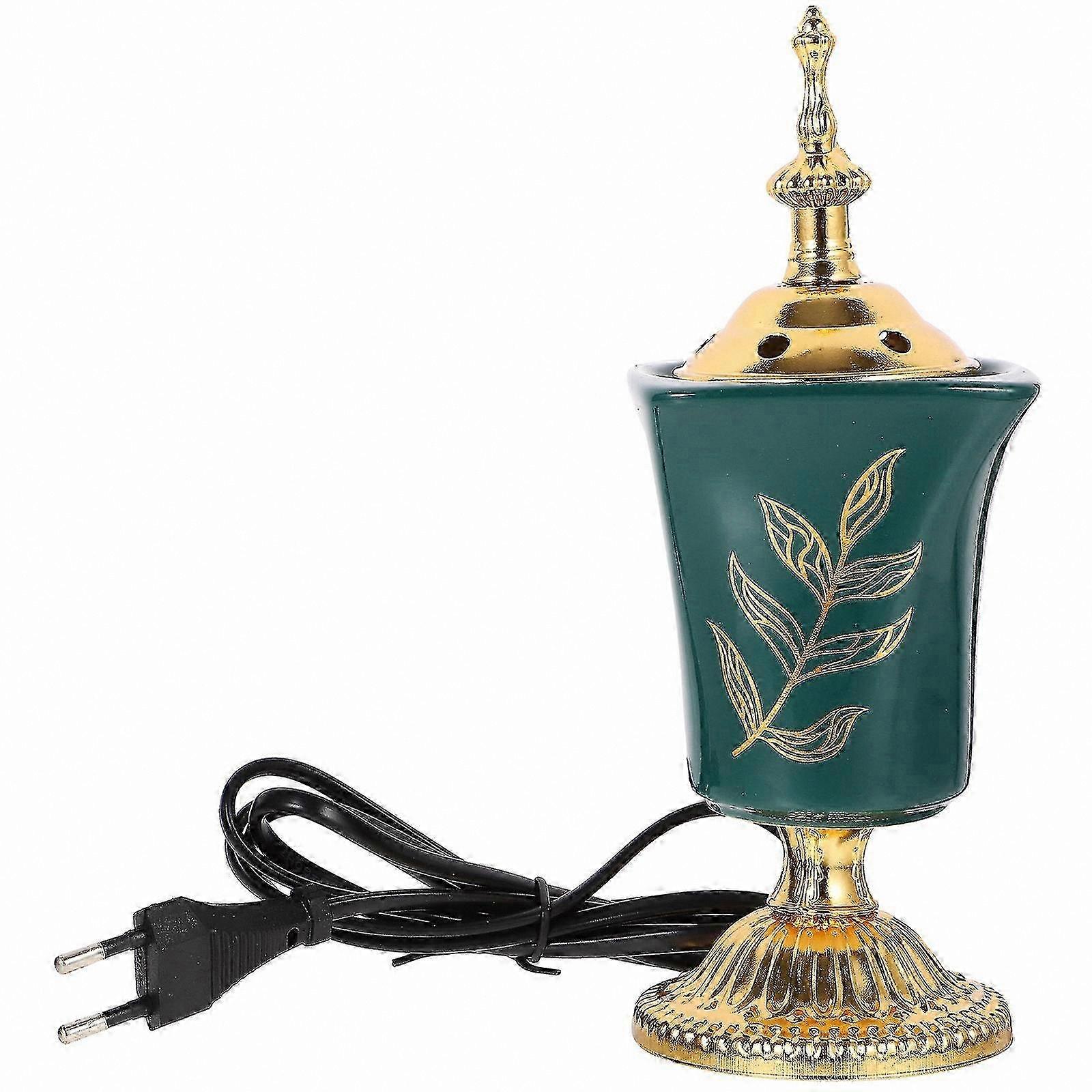 Electric Incense Burner for Desktop Use with EU Plug Adapter Tabletop Censer for Home and Office Decor Centerpiece