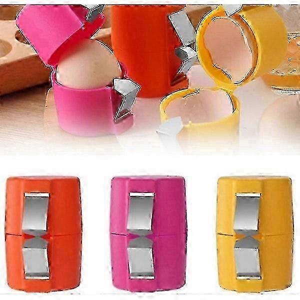 3-pack egg slicer, egg cracker for raw eggs, handheld egg cutter, separator.