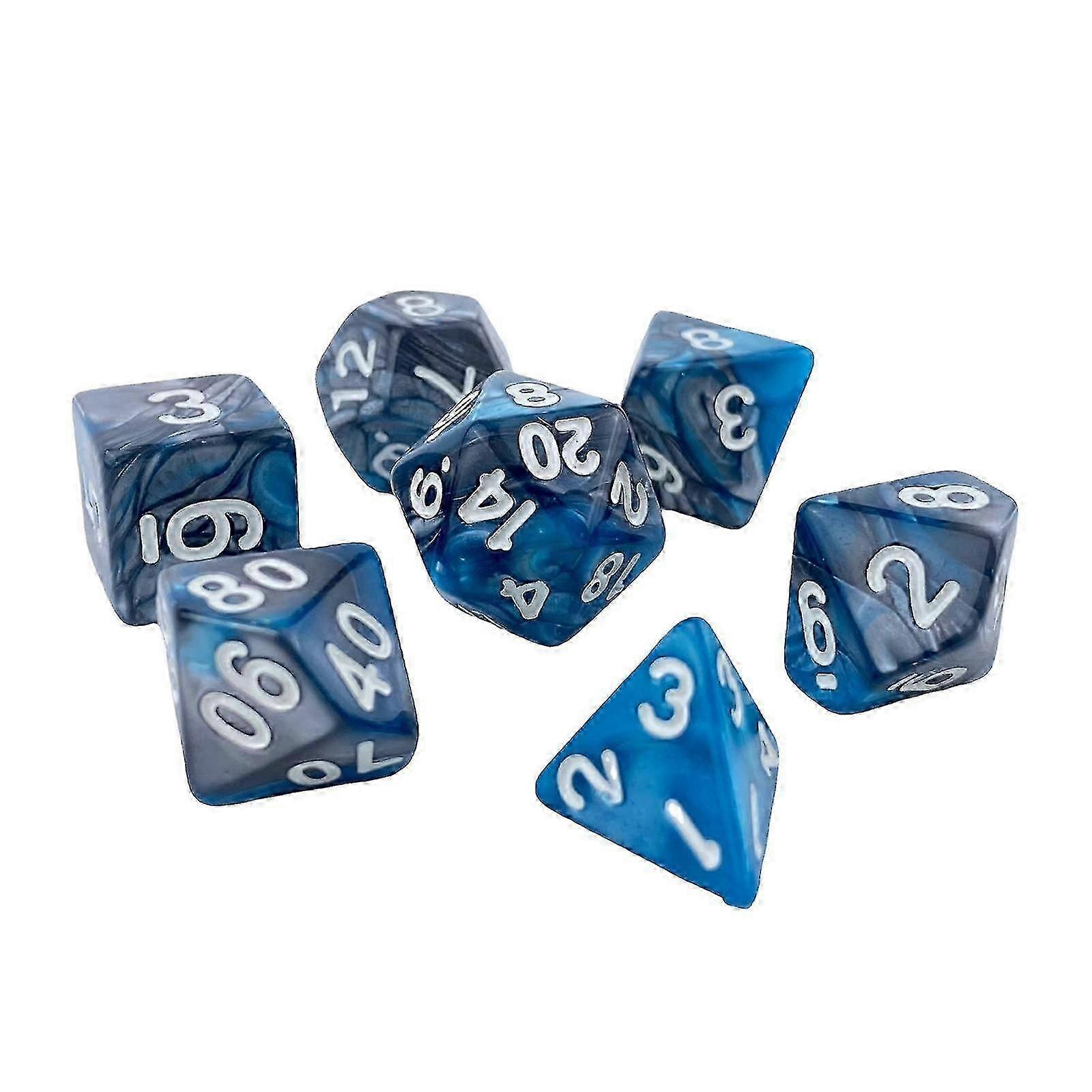 2025 Acrylic Dices D20 D10 D4 Dices Game Board Game White Purple