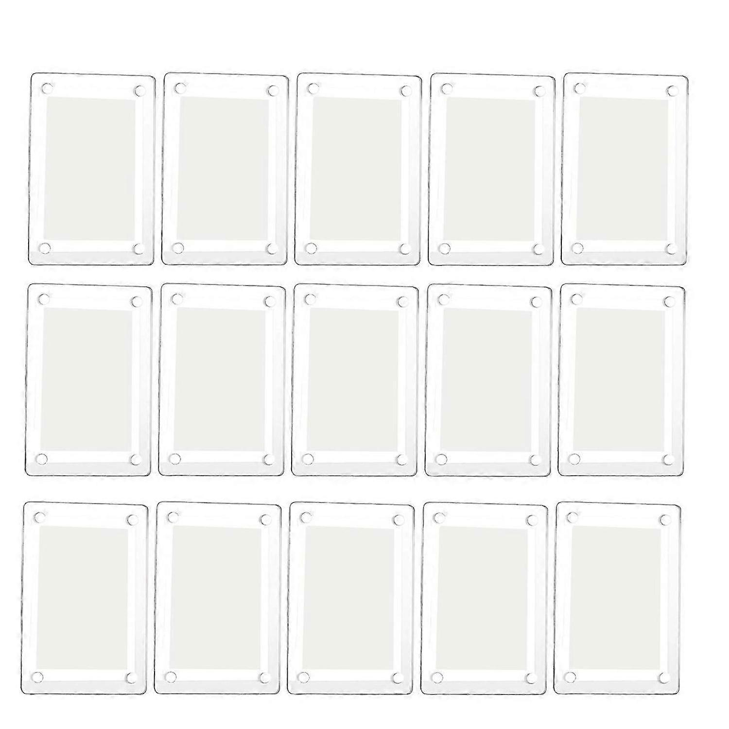 15 Pcs Acrylic Fridge Magnetic Frame Clear Frameless Display Frame