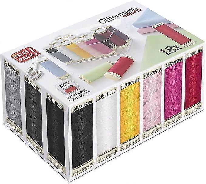 Gutermann Thread Set Sew-all 100m: Pack Of 18