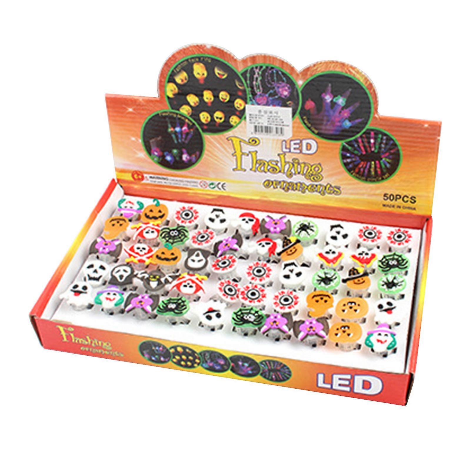 Adults Halloween Costume Accessories Led Ringsc Glow in the Dark Party Favors for Halloween