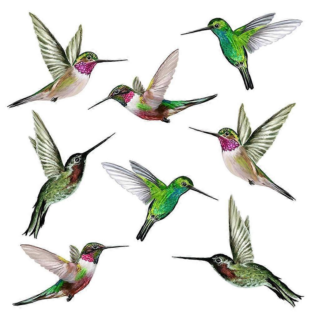 Hummingbird Static Cling Window Stickers 8 Large Anti Collision Bird Strike Decals