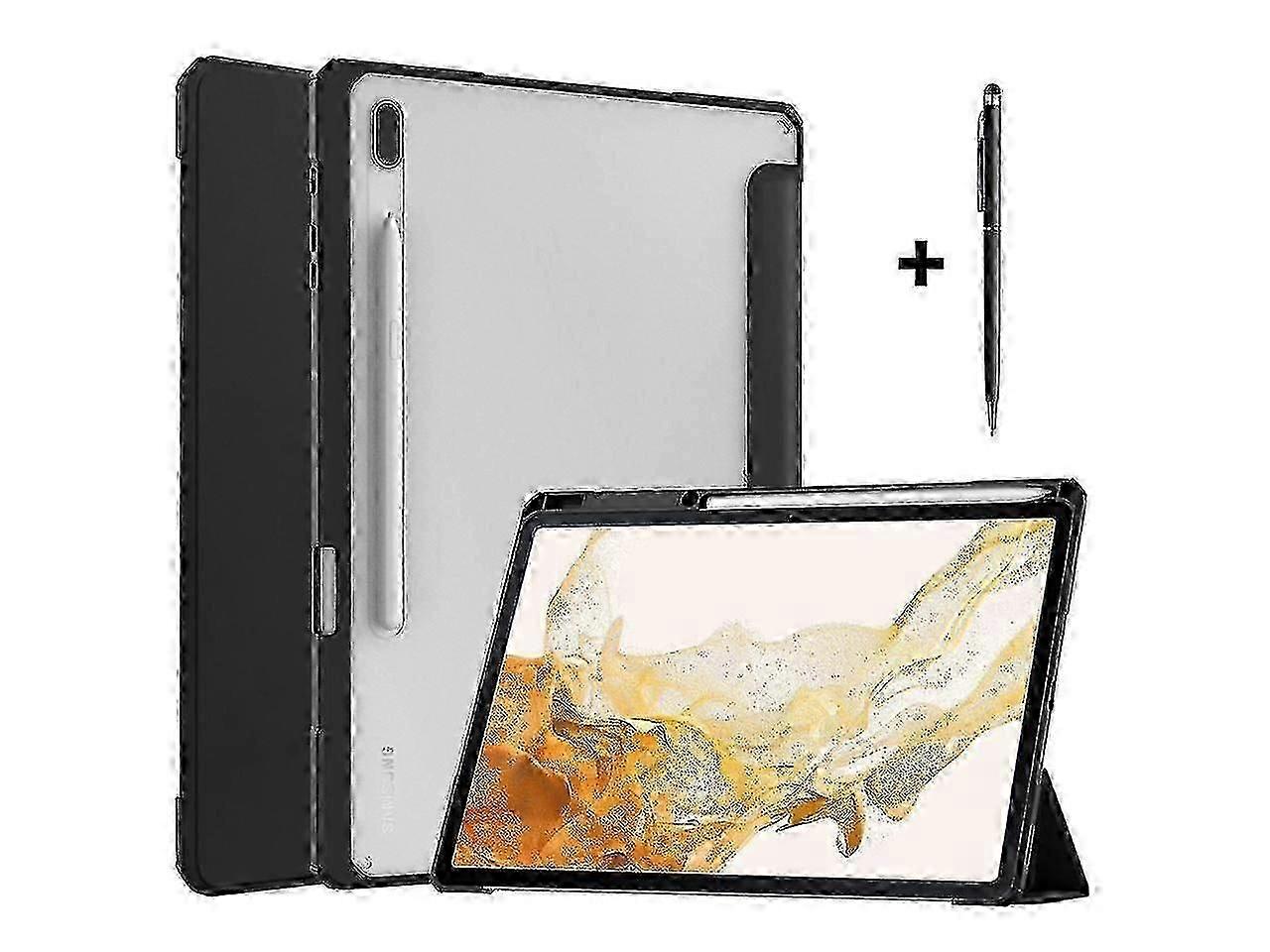 سامسونج جالاكسي تاب S8 بلس 12.4 2022 Sm-x800 Sm-x806 / تاب S7 Fe 12.4 بوصة 2021 / تاب S7 Plus 12.4 2020 مع حامل القلم ، القلم العالمي ، الغطاء الحامل