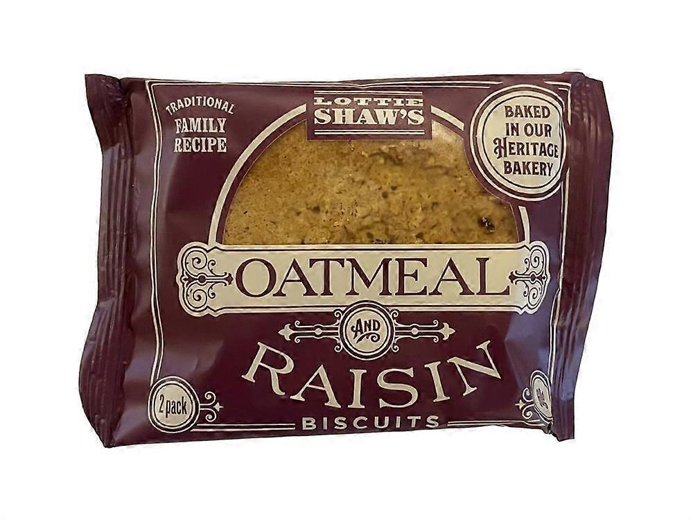 Lottie Shaw's 2 Pack Large Oatmeal & Raisin Biscuits 60g - 24 Pack