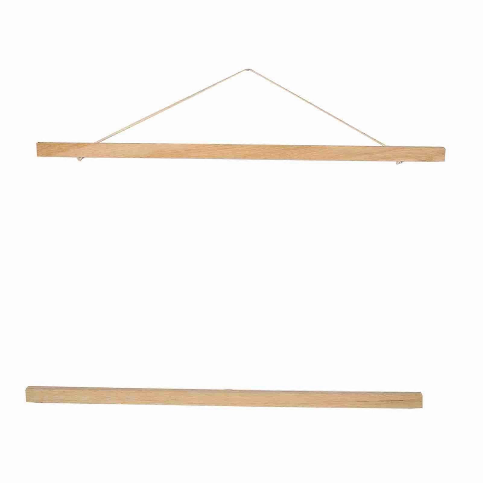 Modern Magnetic Sawdust Photo Frame DIY Poster Scroll Prints Artwork Hanger White Wood 50CM