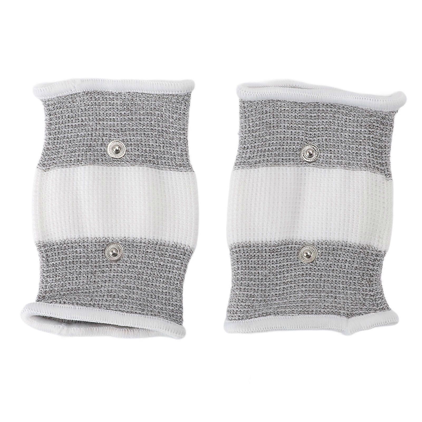 1 Pair TENS Conductive Wristband Elastic Silver Fiber Improve Circulation Electrode Wrist Wrap for Arthritis Tendonitis