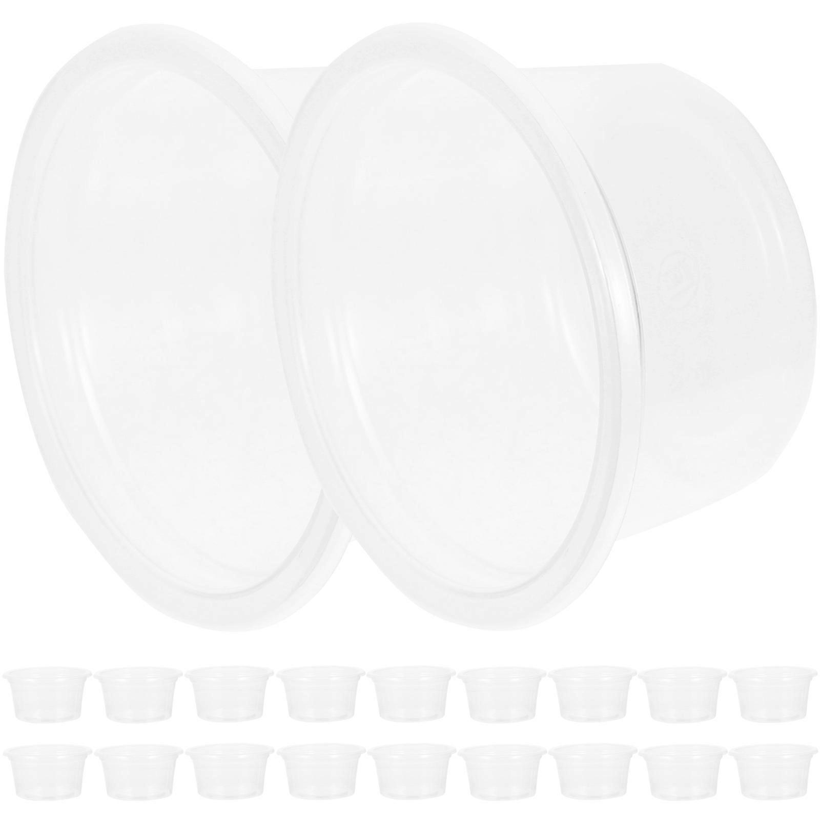 Transparent Reptile Food Cup Compact Bowl for Daily Use 100Pcs
