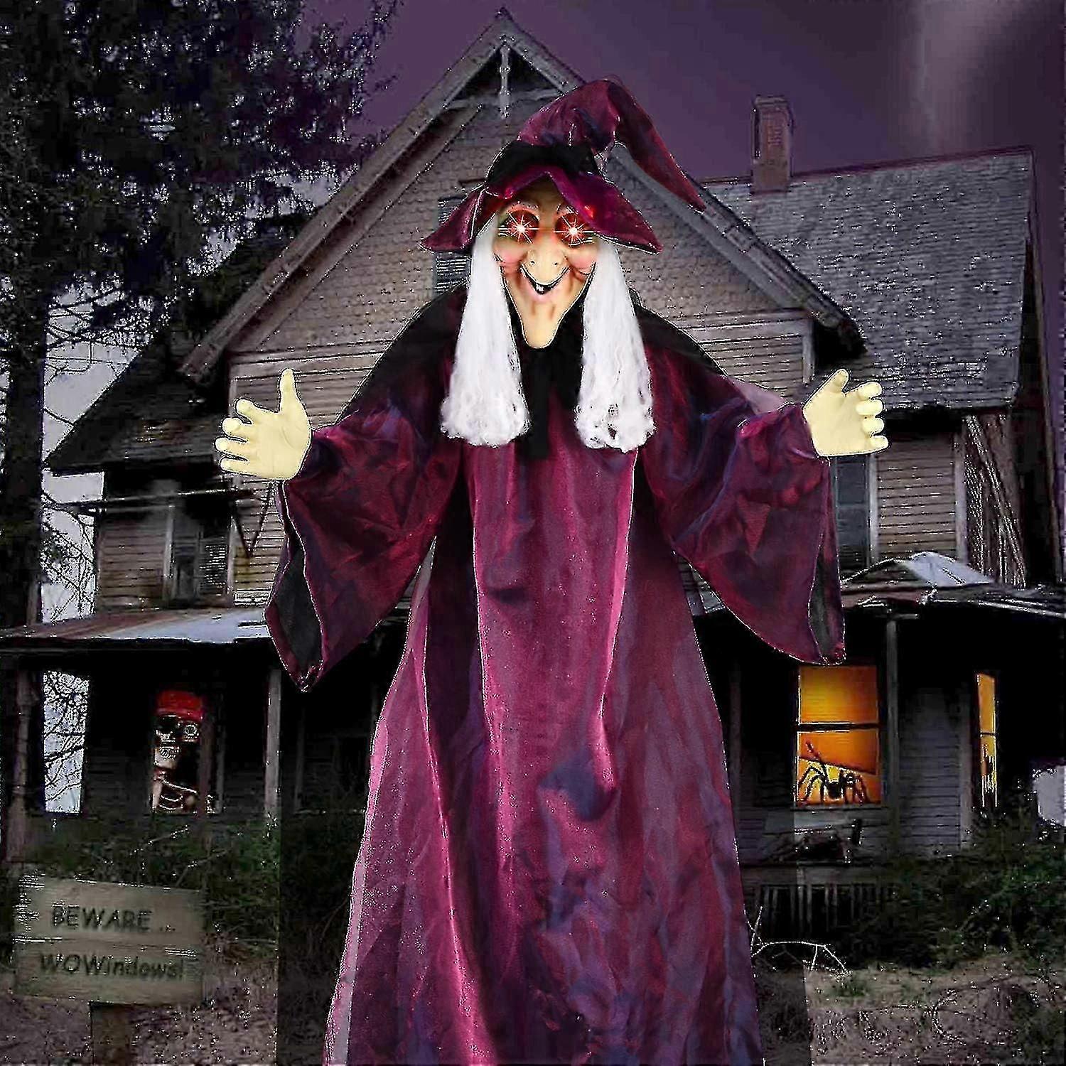 Hanging Witch, 180cm Hanging Animated Talking For Decoration, Haunted Props Decoration