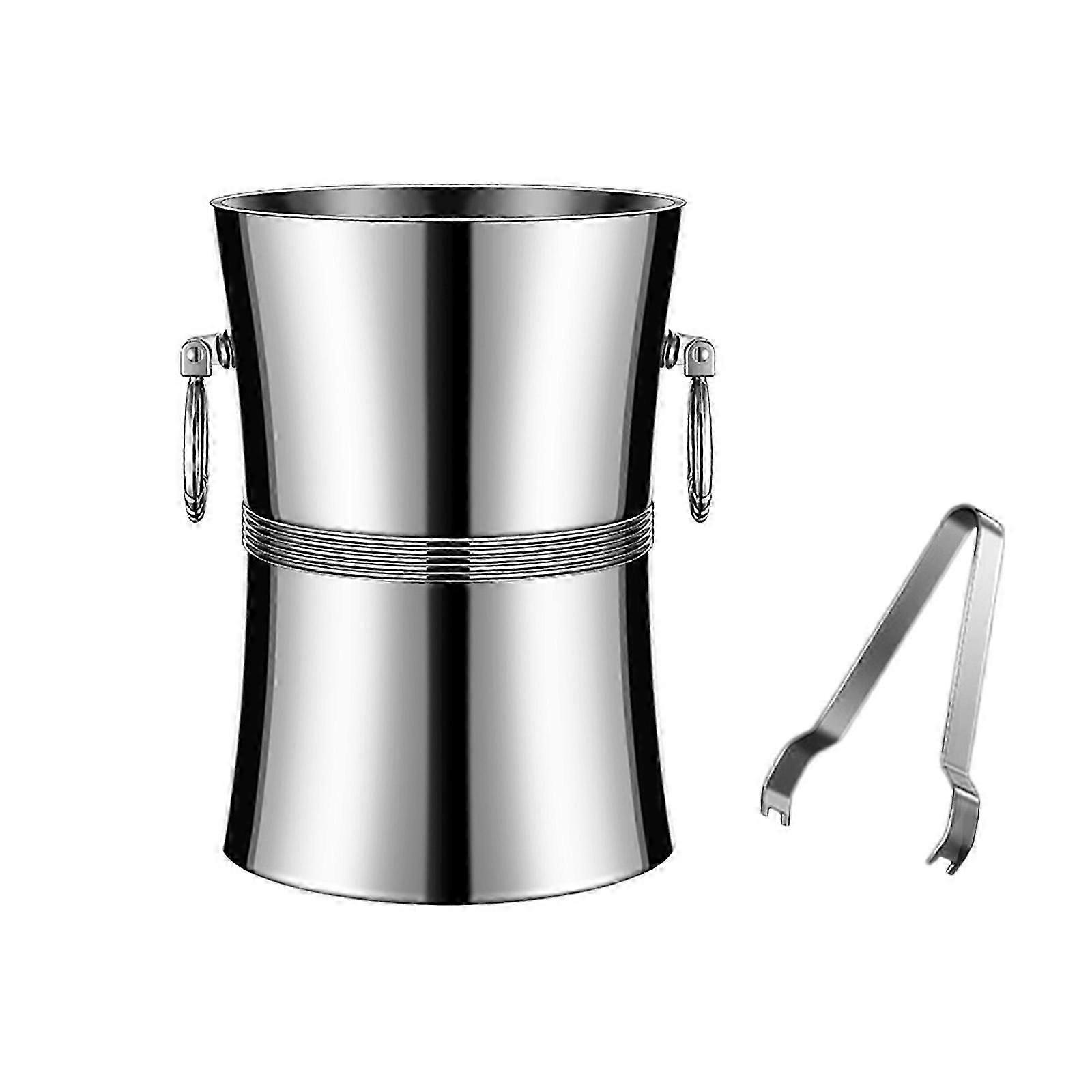 Ice Bucket Party Chilleres Double Handle Cooleres Ice Bucket Bar Accessaries StainIess Steel Material for Bar Partys large