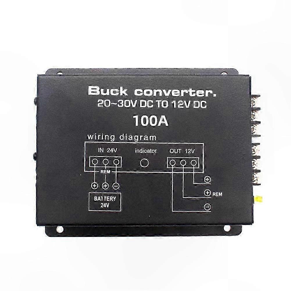 24V to 12V DC Power Converter with Temperature Control for Golf Cart, Truck, and Bus Applications
