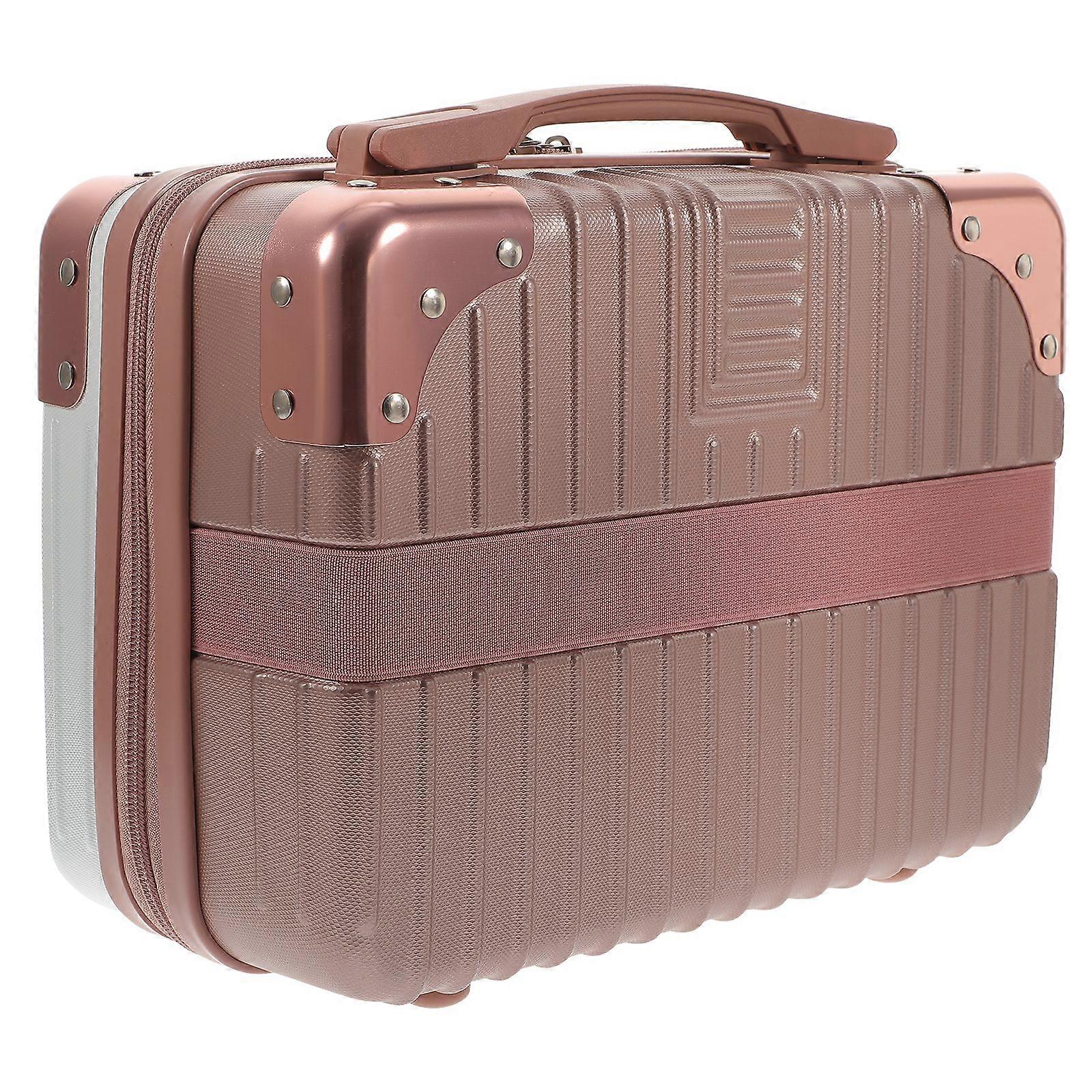1Pc Handheld Suitcase Portable Makeup Storage Case Toiletries Case for Traveling