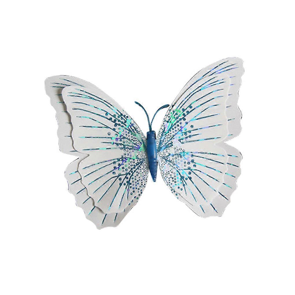 12pcs 3D Double-layer ulation Butterfly Removable Adhesive Wall Decals