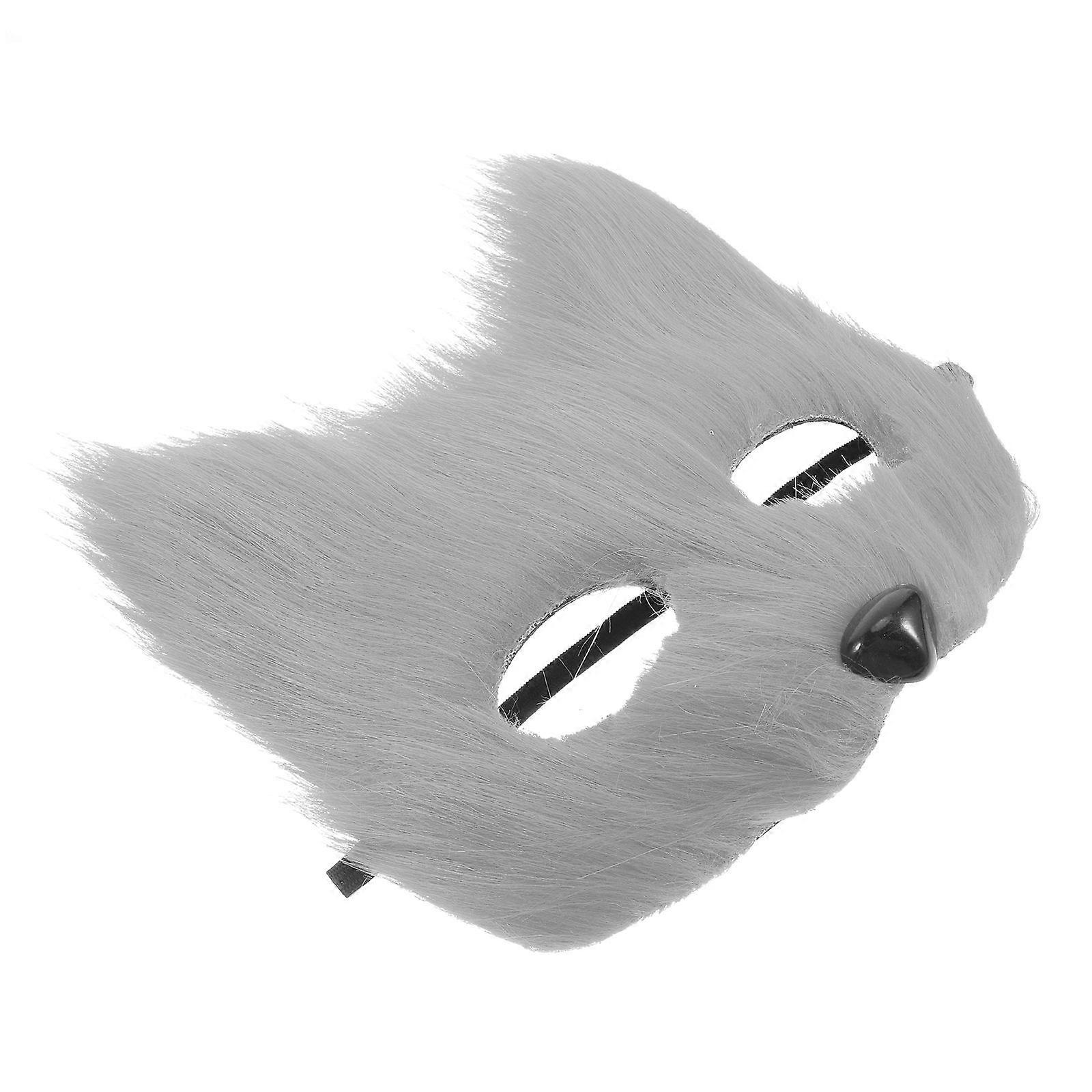 Furry Fox Mask Half Face Coverage Masquerade Party Cosplay Props Costume Accessory For Halloween Themed Events 1Set