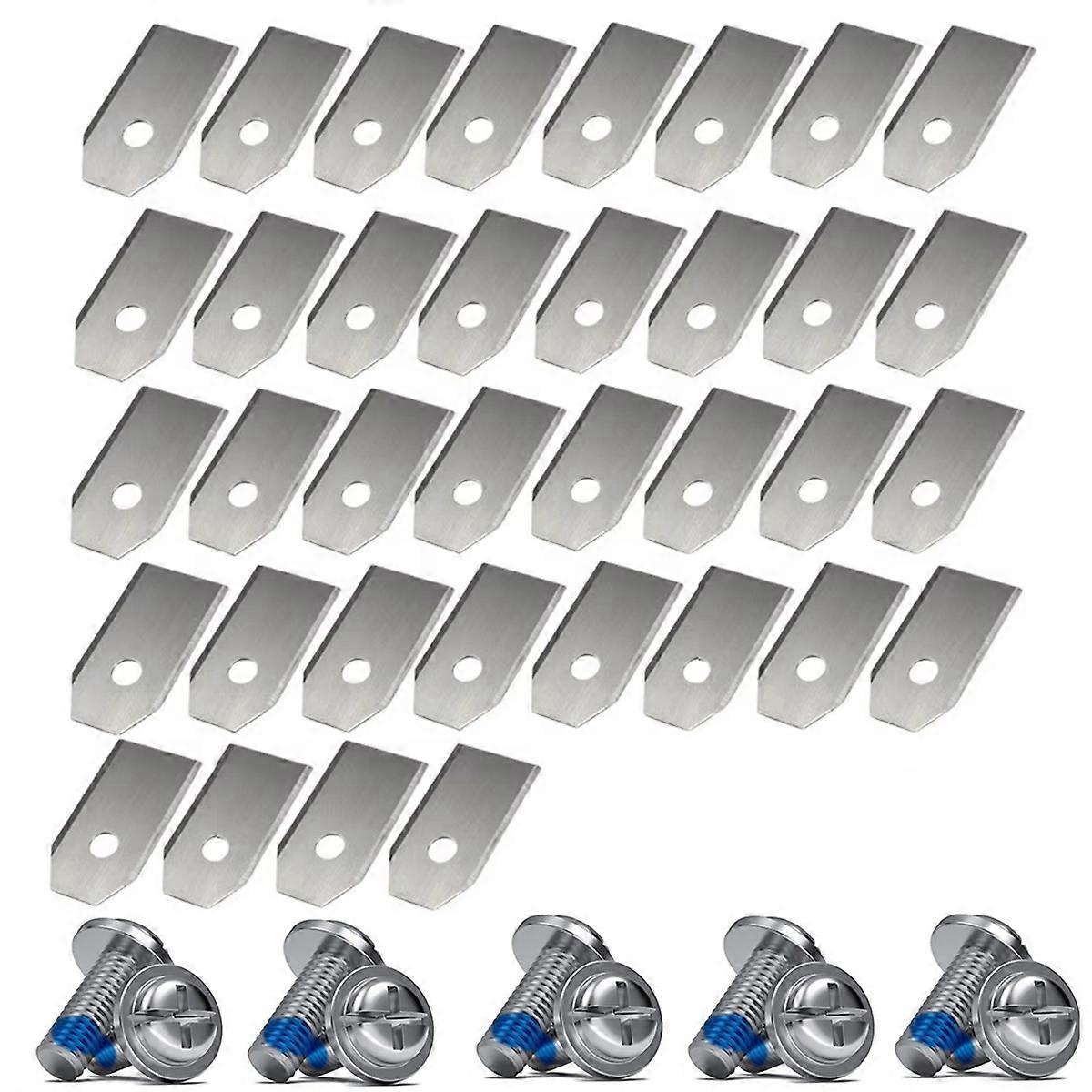 36PC Lawn Mower Cutting Set Stainless Steel Trimmer Blade Compatible with for Cutter Replacement A