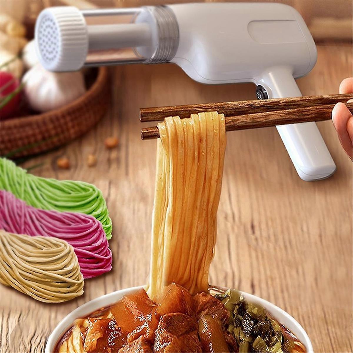 Electric Noodle Maker Handheld Pasta Machine with 6 Molds,A