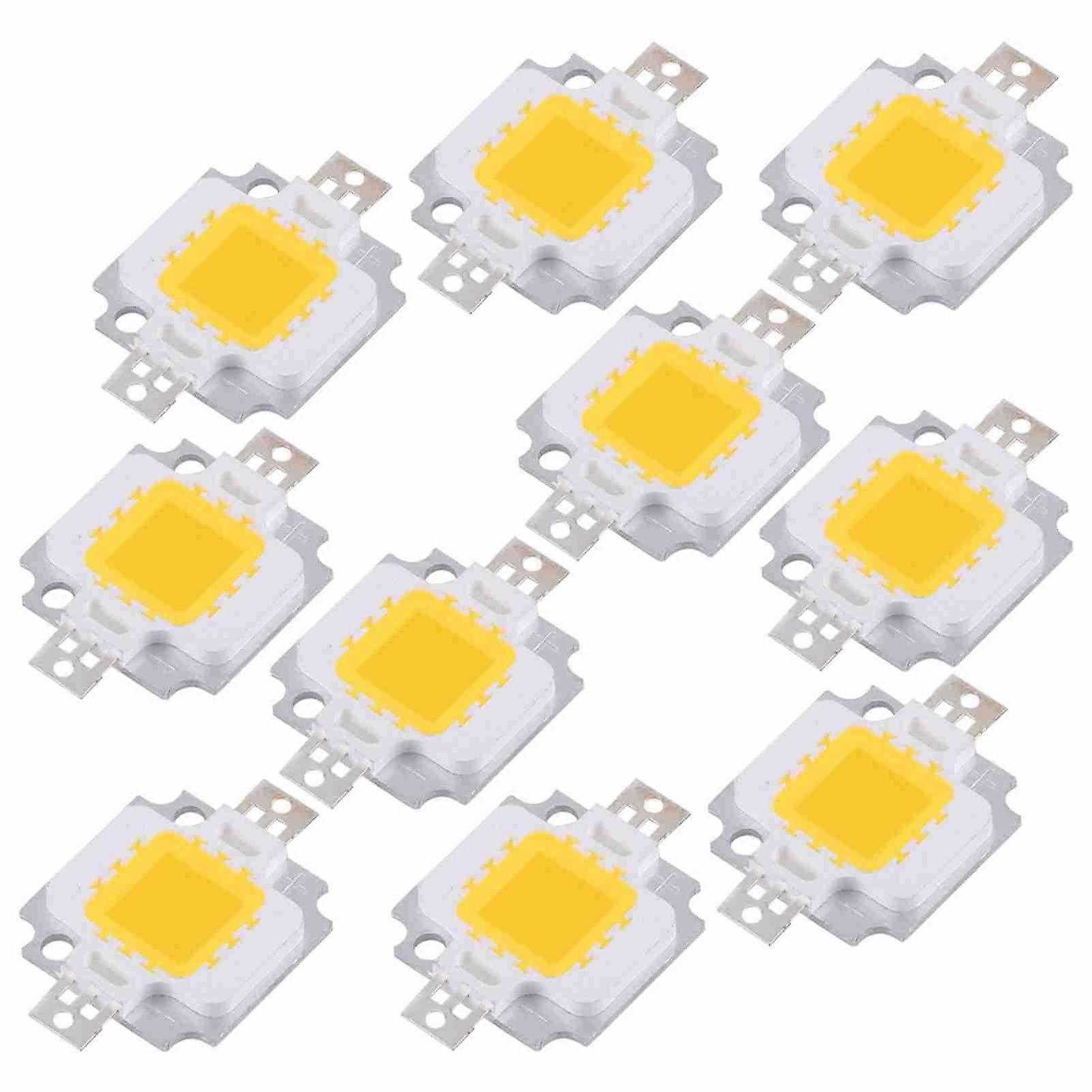 10Pcs 10W LED SMD Chip COB DC 910V For Lamp Flood Light Bulb Replacement Warm White